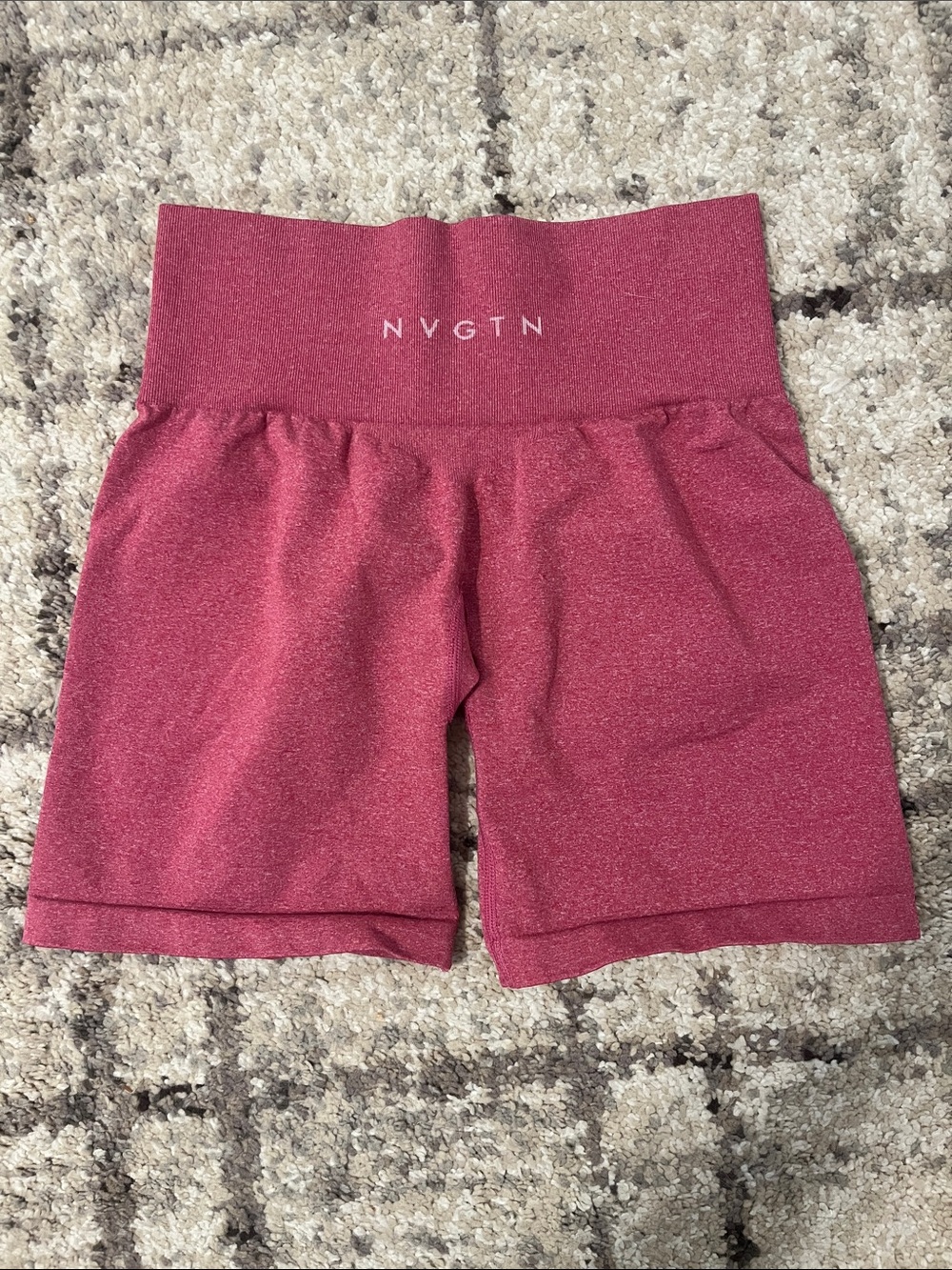 NWOT- nvgtn High-Waist Active Shorts in Maroon